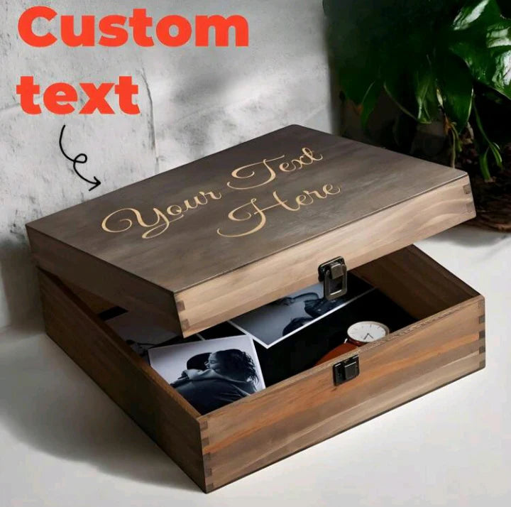Custom Personalized Engraved Wooden Keepsake Box