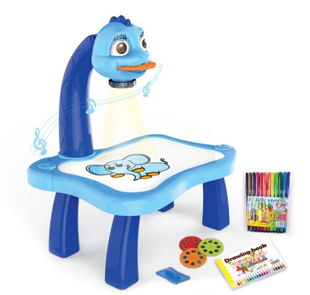 24 Patterns Projector Painting Desk Toy - Blue